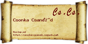 Csonka Csanád névjegykártya