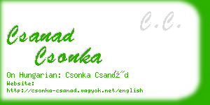 csanad csonka business card